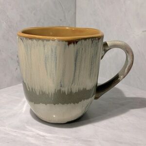 Coffee mug chunky artisanal with blue grey colour